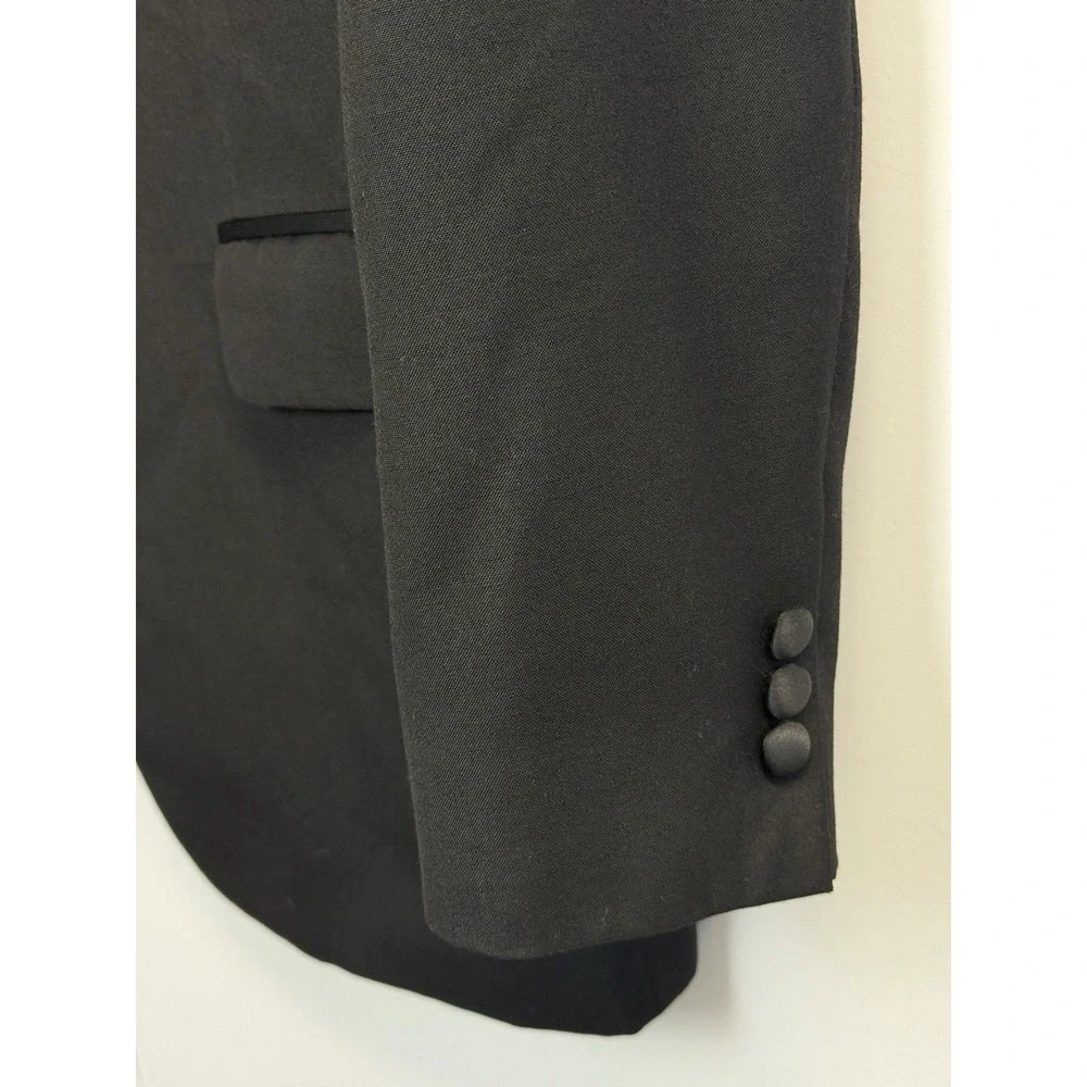 Dario Di Napoli Mens 46XL Black Single Button‎ Tuxedo Jacket Wool Blend Jacket